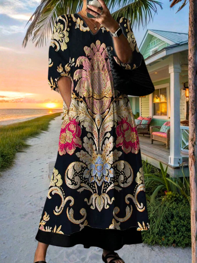 Elegant Print Dress Clara