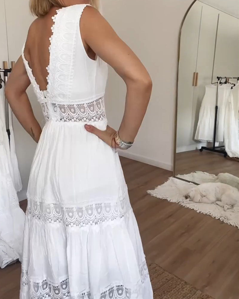Circe - Lace V-Neck Cami Dress