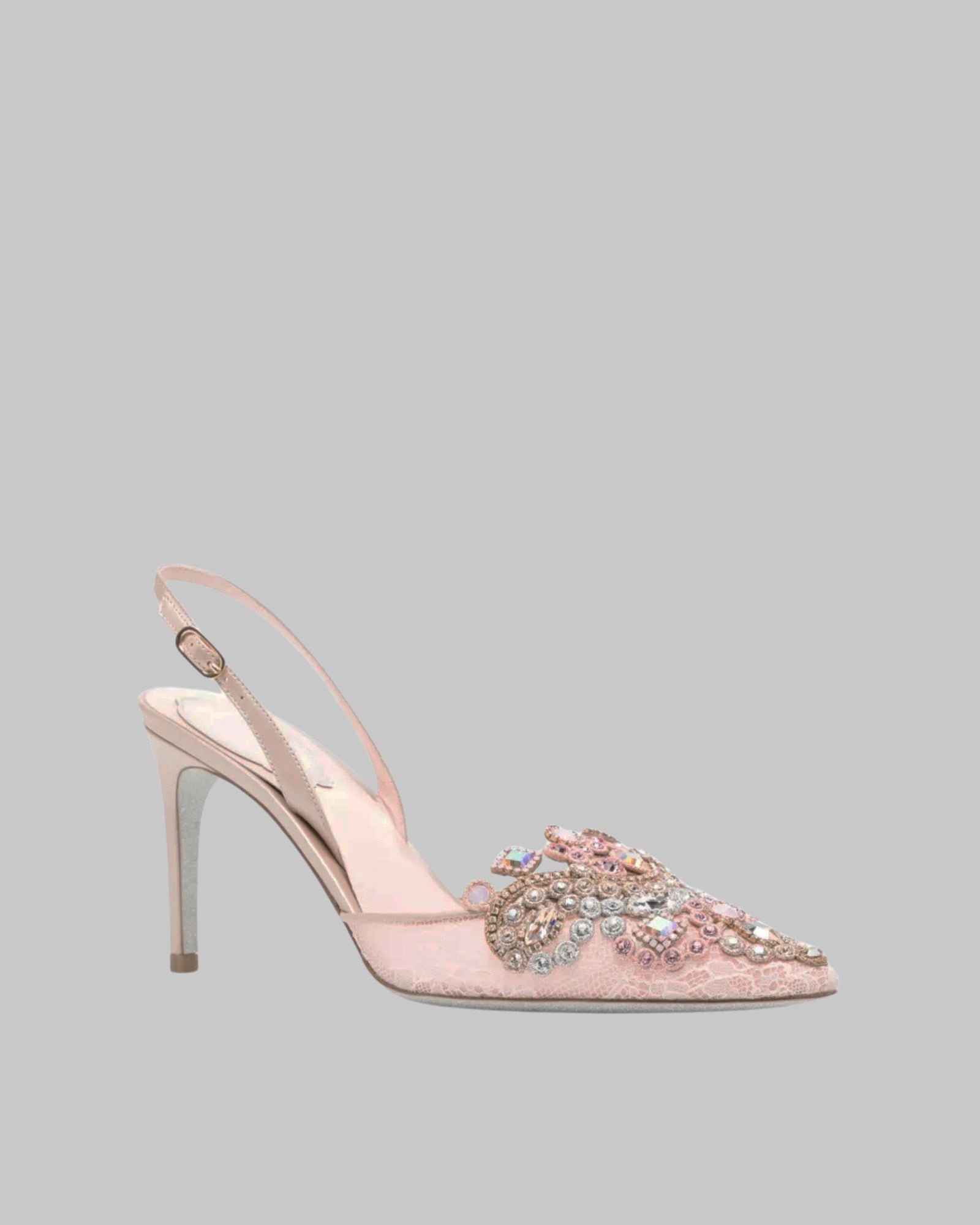 Sadb Diamond Embroidery Slingback Pumps In Pink