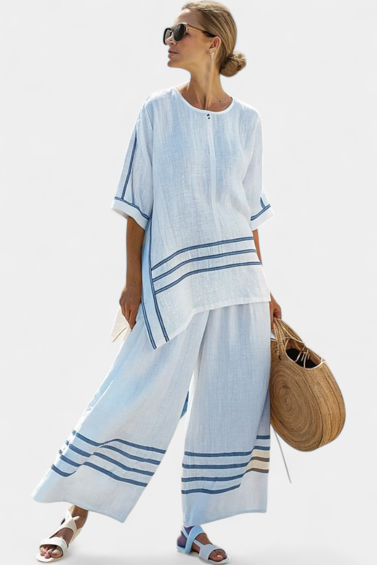 Wynne | Minimalist Stripe Linen Set