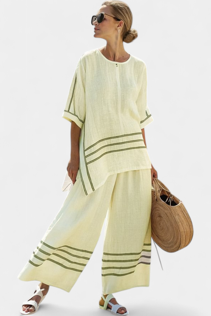 Wynne | Minimalist Stripe Linen Set