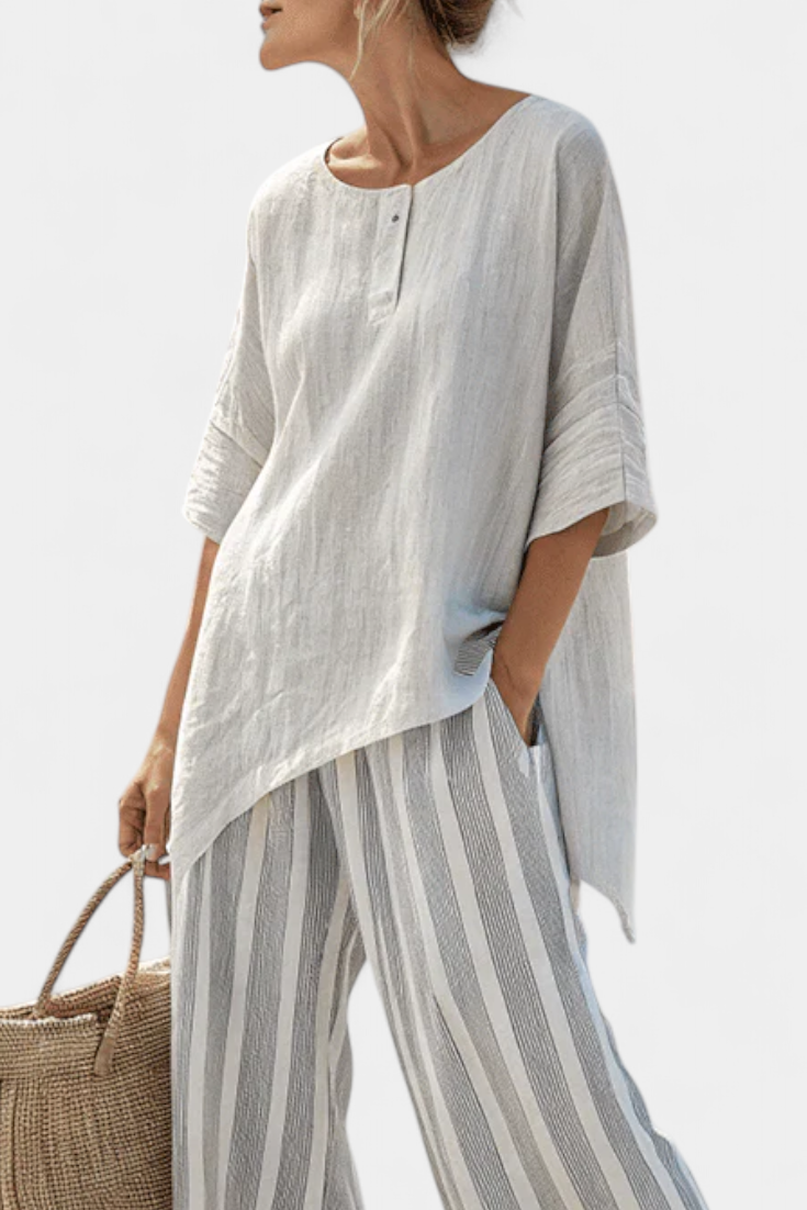 Talvora | Asymmetrical Linen Set