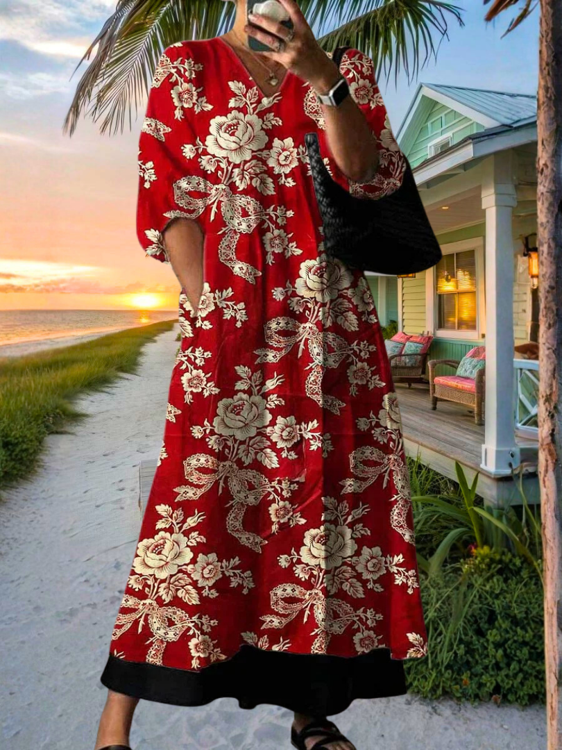 Elegant Printed Dress Julia