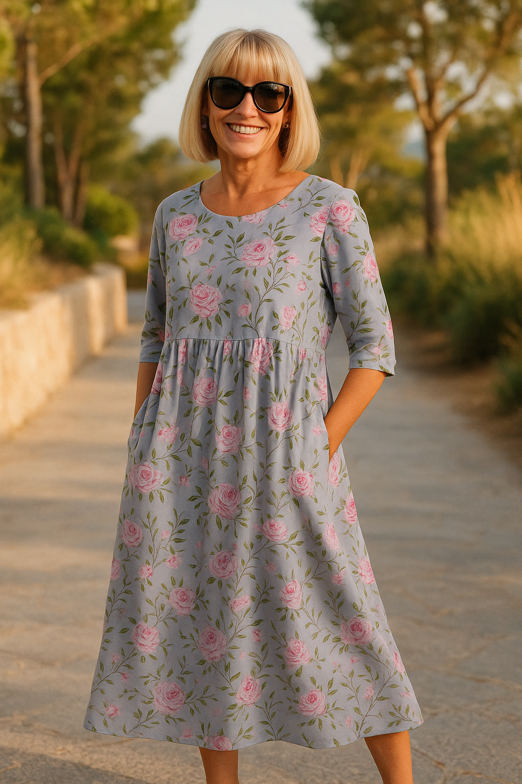 LUNA RELAXED MIDI DRESS