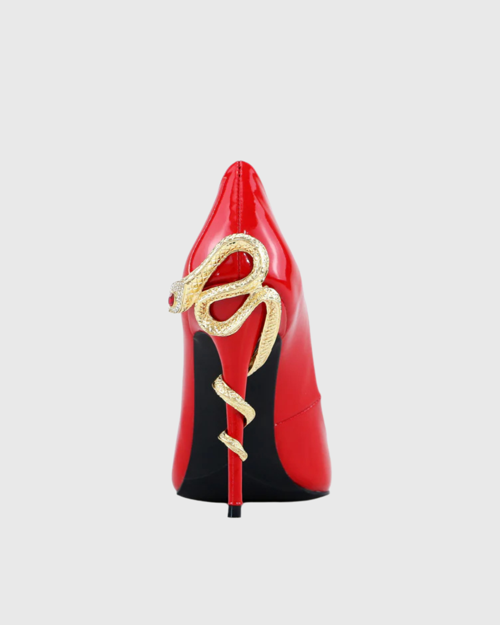 Eadgar Rhinestone Snake Pumps In Red