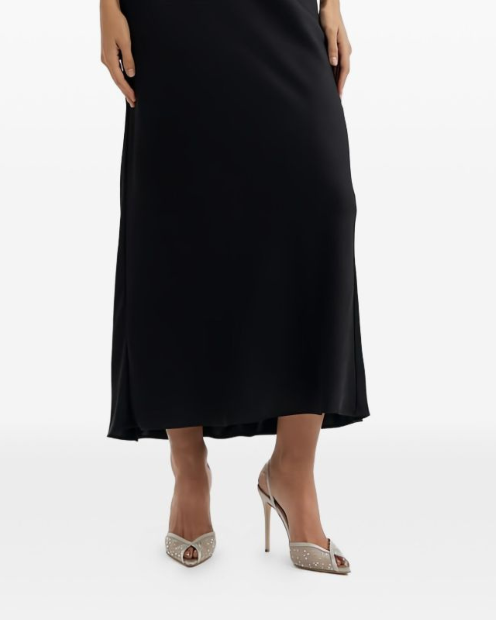 Sarva Rhinestone Mesh Slingback Pumps