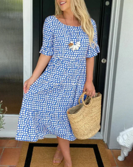 ZORA | SABLE SHORT-SLEEVE MIDI DRESS