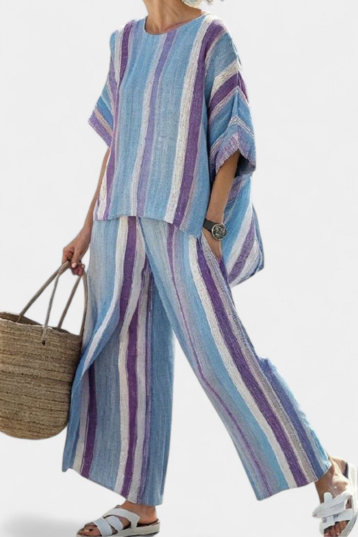 Faelith | Artistic Stripe Linen Set